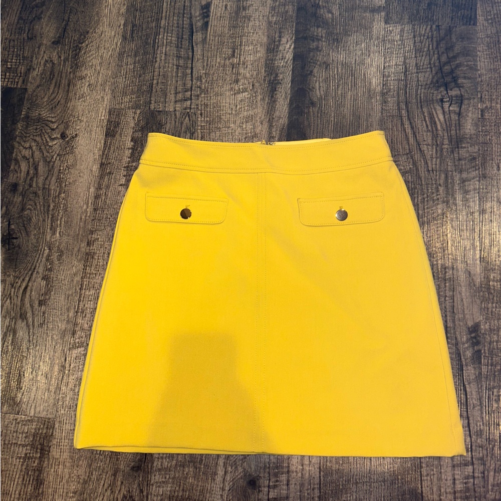 LOFT Yellow A-Line Mini Skirt Casual Resort Wear